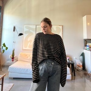 *SPRING CLOSET SALE* All Saints Navy Striped Sweater